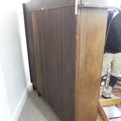 488 - A Liberty & Co Arts and Crafts oak 'Hathaway' Dresser, c1900, with central shelf and drawer flan... 