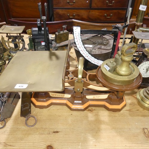 438 - A large collection of various Antique and Vintage Scales, including by W Faithfull & Co., J W Wo... 