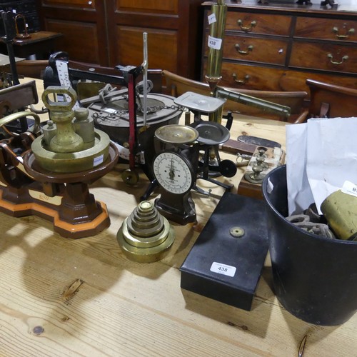 438 - A large collection of various Antique and Vintage Scales, including by W Faithfull & Co., J W Wo... 