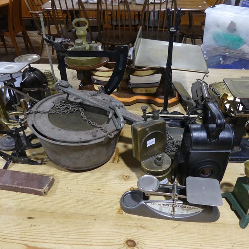 438 - A large collection of various Antique and Vintage Scales, including by W Faithfull & Co., J W Wo... 