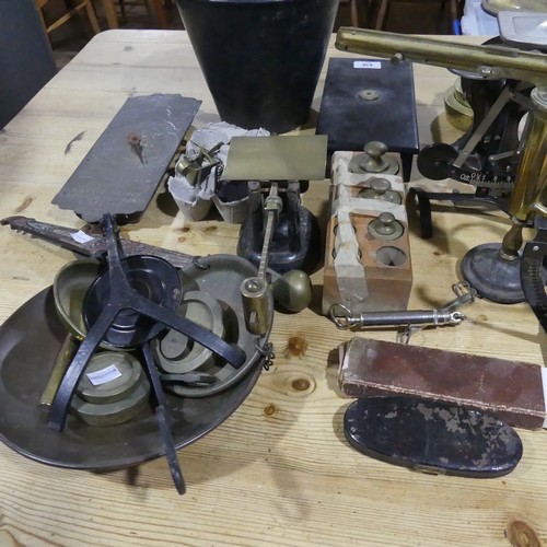 438 - A large collection of various Antique and Vintage Scales, including by W Faithfull & Co., J W Wo... 