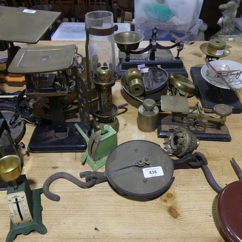 438 - A large collection of various Antique and Vintage Scales, including by W Faithfull & Co., J W Wo... 