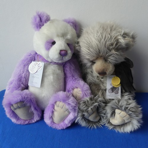 179 - Two Charlie Bears, Violet and Charlie 2012, Violet, limited edition number 1596 of 2000 H42cm and Ch... 