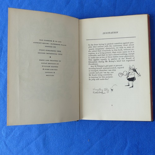 138 - Searle, Ronald, two signed books: 'The Terror of St Trinian's', by Timothy Shy and Ronald Searle, 19... 