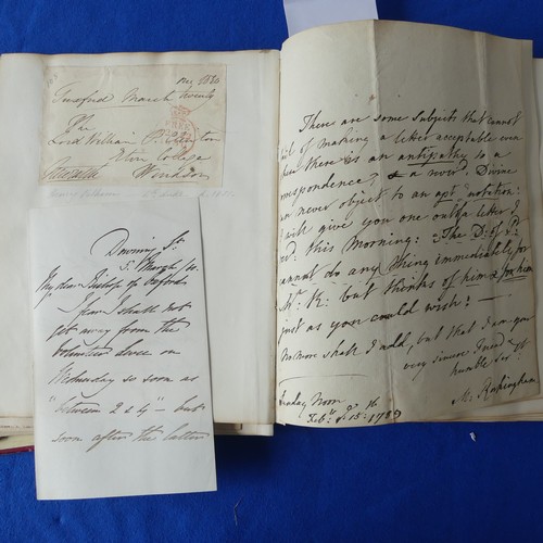 83 - Historic documents: a 19thC leather-bound Album, the contents compiled by Sarah Frances King, b. 183... 