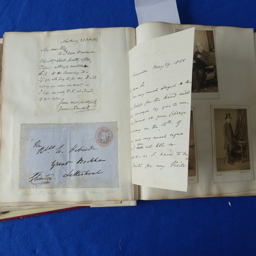 83 - Historic documents: a 19thC leather-bound Album, the contents compiled by Sarah Frances King, b. 183... 