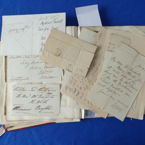 83 - Historic documents: a 19thC leather-bound Album, the contents compiled by Sarah Frances King, b. 183... 