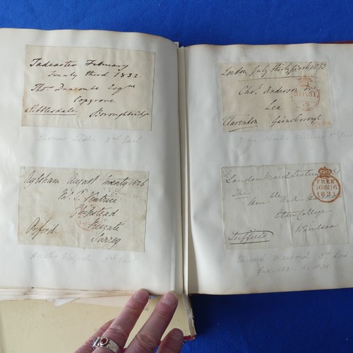 83 - Historic documents: a 19thC leather-bound Album, the contents compiled by Sarah Frances King, b. 183... 