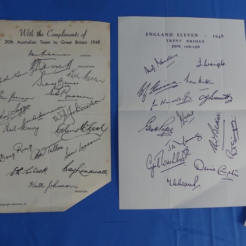 149 - Cricket Autographs, a good schoolboy collection of 1940's County Cricket and international, some fac... 