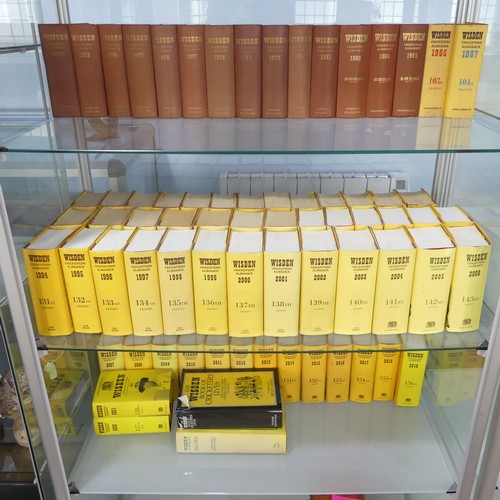 150 - Wisden Cricketers' Almanack, eighty-seven volumes, comprising 1911, 1913, 1923, 1925, 1929-1932, 193... 