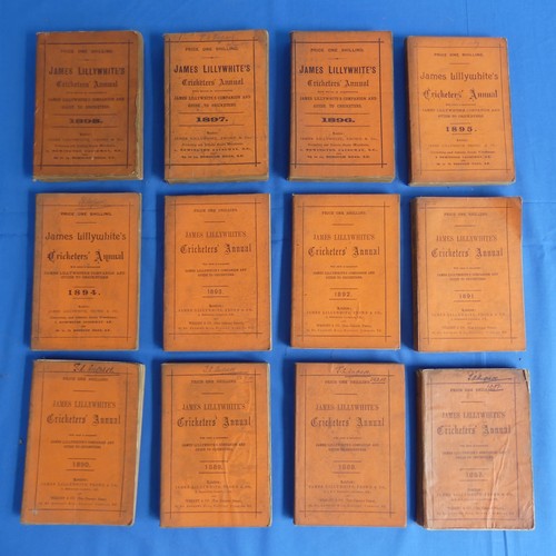 152 - James Lillywhite’s Cricketers’ Annual, twelve volumes, 1887-1898 (12)