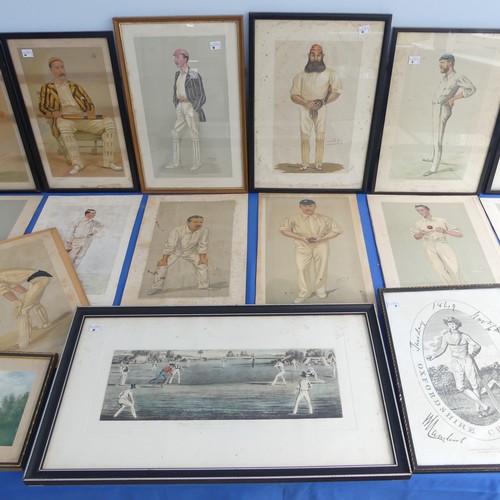 155 - Vanity Fair Cricketers prints, a collection of fifteen prints, mainly 