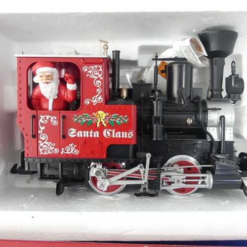 234 - Lehmann LGB G Gauge 22211 0-4-0T Stainz Christmas Locomotive, red, with Santa Claus, boxed, together... 