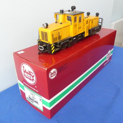 237 - Lehmann LGB G Gauge 20670 Track Cleaning Locomotive, yellow, boxed.