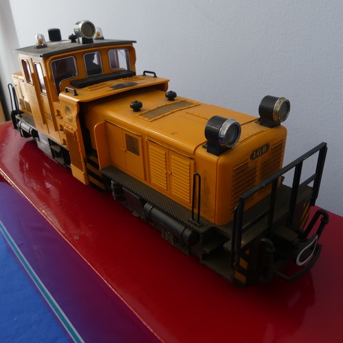 237 - Lehmann LGB G Gauge 20670 Track Cleaning Locomotive, yellow, boxed.