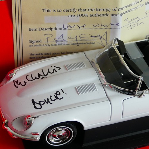 120 - Boycie's E' Type Jaguar, signed by John Challis shortly before his death, with Certificate of Authen... 