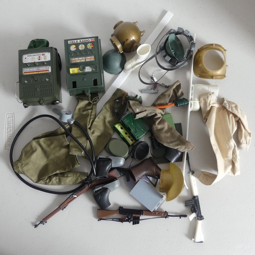 218 - Six Action Man figures and accessories: including a Parachutist and a Diver, together with a quantit... 