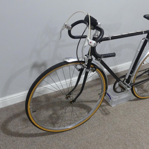 144 - An Arkay gentlemen's touring Bicycle, circa 1970's, with black frame, aluminium guards, Shimano Tour... 