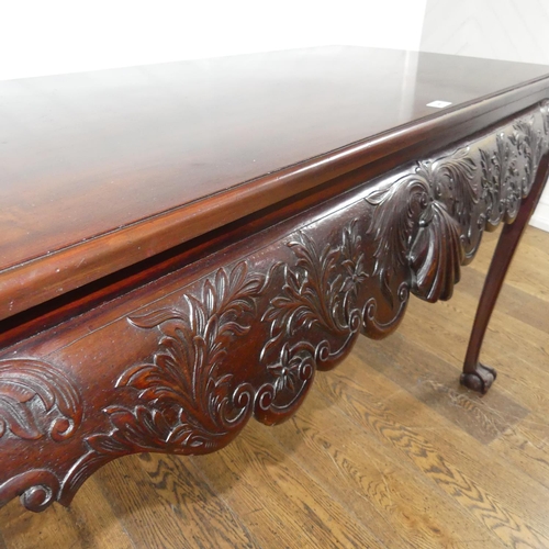 544 - A George II-style Irish mahogany Serving Table, the rectangular top above a heavily moulded frieze w... 