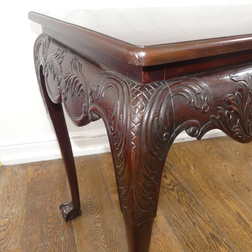 544 - A George II-style Irish mahogany Serving Table, the rectangular top above a heavily moulded frieze w... 