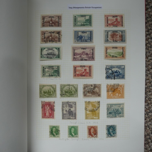 65 - Stamps; A collection of Stamps in eight albums, with mint and used British Empire including Falkland... 