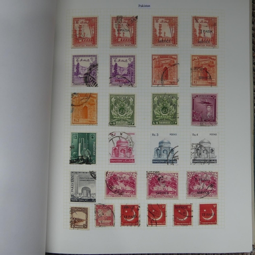 65 - Stamps; A collection of Stamps in eight albums, with mint and used British Empire including Falkland... 