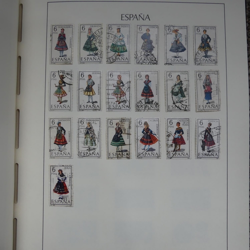 65 - Stamps; A collection of Stamps in eight albums, with mint and used British Empire including Falkland... 