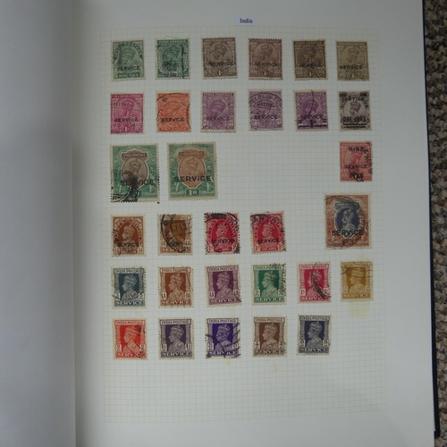 65 - Stamps; A collection of Stamps in eight albums, with mint and used British Empire including Falkland... 