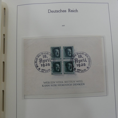 68 - Stamps; A collection of German Stamps, in a lighthouse album including Zeppelins, inc. 1933 Chicago ... 