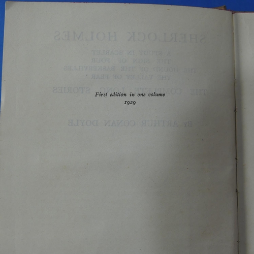 133 - Conan Doyle (Arthur); 'Sherlock Holmes Long Stories', pub. John Murray, London, 1929, first edn, red... 