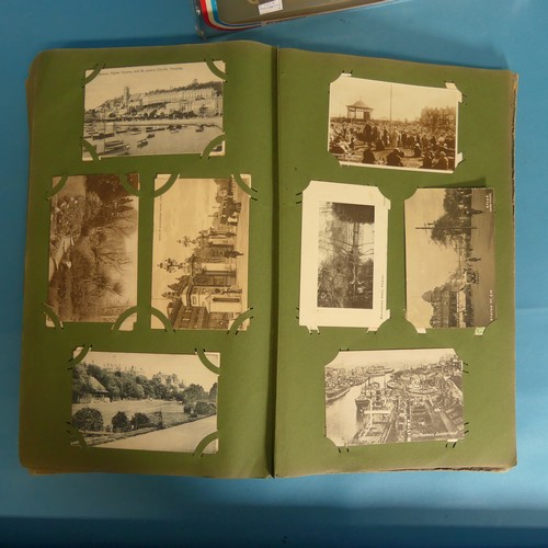 82 - Two early 20thC Postcard Albums, containing UK and Devon topography and greetings cards, together wi... 