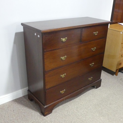 336 - A 19thC-style mahogany Chest of Drawers, with two short above three long drawers, graduated in size,... 