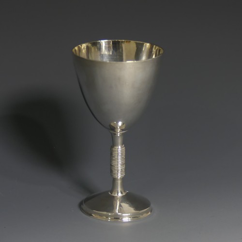 393 - An Elizabeth II silver Goblet, by Chesterfield College Of Art, hallmarked Sheffield, 1971, of tradit... 