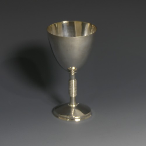 393 - An Elizabeth II silver Goblet, by Chesterfield College Of Art, hallmarked Sheffield, 1971, of tradit... 