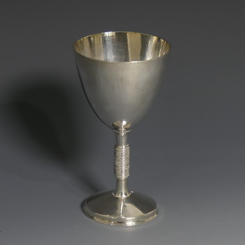 393 - An Elizabeth II silver Goblet, by Chesterfield College Of Art, hallmarked Sheffield, 1971, of tradit... 