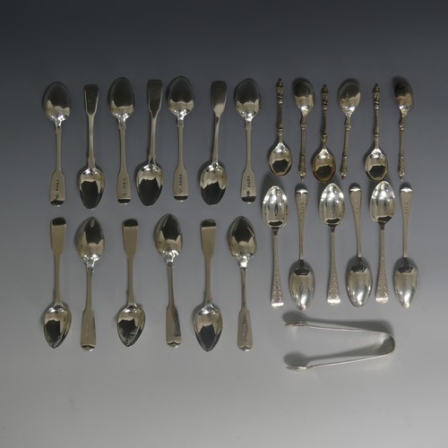 399 - A set of six Victorian silver Teaspoons, by John Round & Son Ltd., hallmarked Sheffield, 1895, O... 