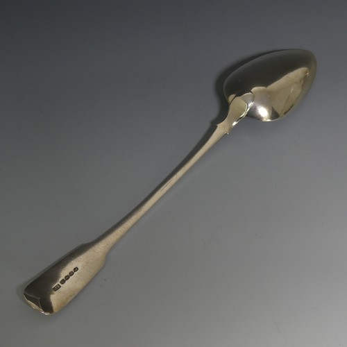 401 - A George III silver fiddle pattern Basting Spoon, by Thomas Dicks, hallmarked London, 1818, 30cm lon... 