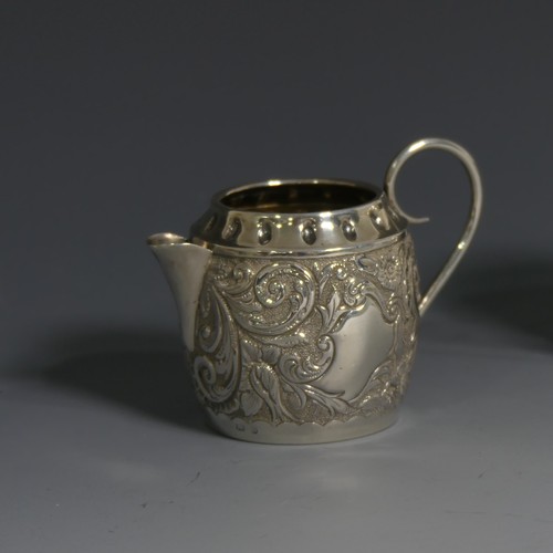 408 - A Victorian silver Sugar Bowl and Cream Jug, by John Edward Wilmot, hallmarked Birmingham, 1892, of ... 