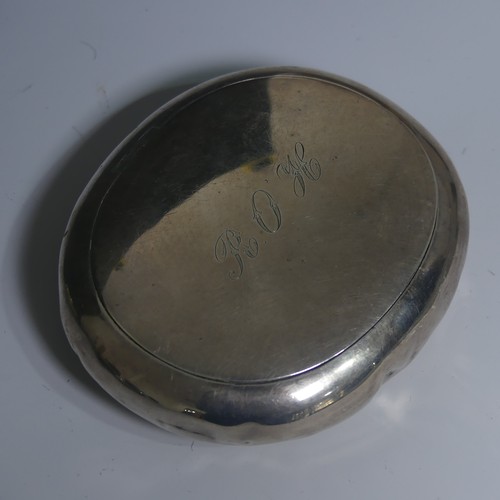 412 - A George V silver Tobacco Pebble, by A & J Zimmerman Ltd., hallmarked Birmingham, 1919, of ... 