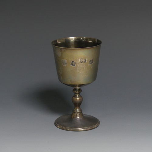 429 - An Elizabeth II silver Goblet, by Barker Ellis Silver Co., hallmarked Birmingham, 1973, in the ... 