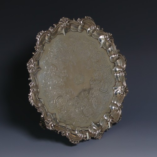 441 - A William IV silver Salver, by William Ker Reid, hallmarked London, 1836, of shaped circular form wi... 