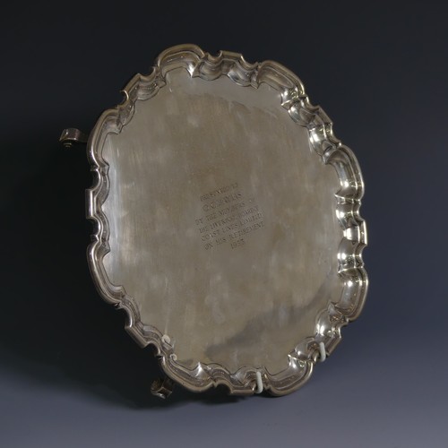 443 - A George V silver Salver, by Garrard & Co Ltd., hallmarked London, 1924, of shaped circular form... 