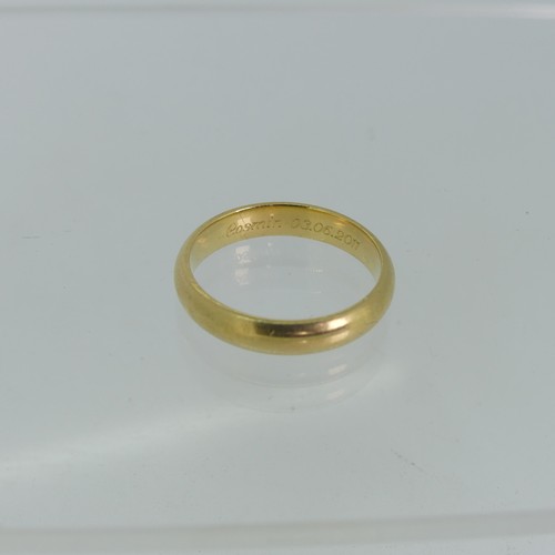 108 - An 18ct yellow gold Wedding Band, Size M, 4.2g.