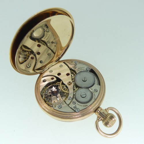 1 - A 9ct gold Pocket Watch, signed Winegarten's, 145 Bishopsgate, London, EC2, the circular white ename... 