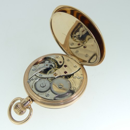 1 - A 9ct gold Pocket Watch, signed Winegarten's, 145 Bishopsgate, London, EC2, the circular white ename... 