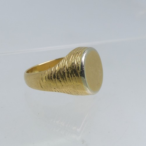 64 - An 18ct yellow gold Signet Ring, Size I½, 11.2g.