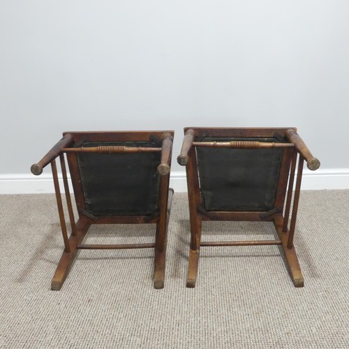 403 - TA set of three Arts & Crafts oak Dining Chairs, by William Birch, including one carver, with le... 