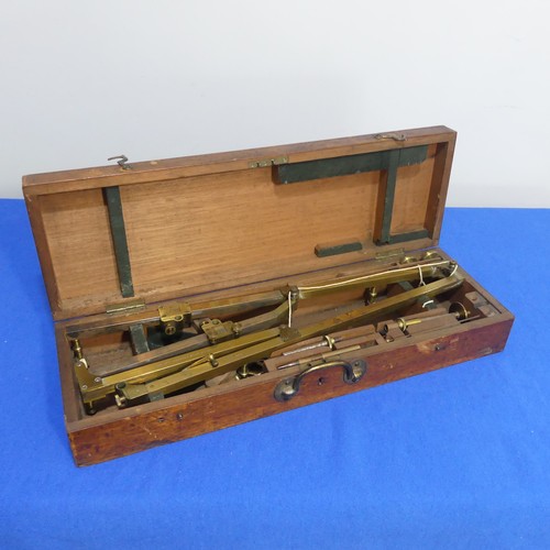 411 - A mahogany cased brass Pantograph, in rectangular fitted box, the pantograph of standard design sign... 