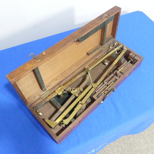 411 - A mahogany cased brass Pantograph, in rectangular fitted box, the pantograph of standard design sign... 