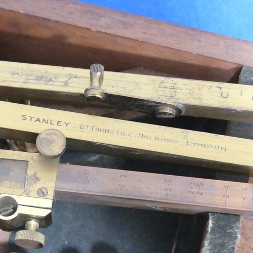 411 - A mahogany cased brass Pantograph, in rectangular fitted box, the pantograph of standard design sign... 